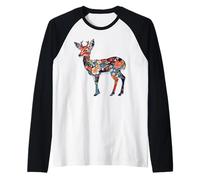 Origami Nara Deer Japanese Cherry Blossoms T Japan Raglan Baseball Tee