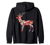 Origami Nara Deer Japanese Cherry Blossoms T Japan Zip Hoodie