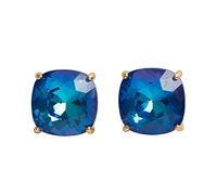 Origami Owl Justice League Clara Stud Earrings With Royal Blue Delite Crystals, Gift Boxed, Brass, No Gemstone