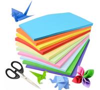 Origami Paper, 100 Sheets A4 Coloured Paper, 20 Assorted Colours 80GSM Folding Papers for DIY Arts Craft Projects(297mm x 210mm)