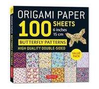 Origami Paper 100 Sheets Butterfly Patterns 6" (15 cm): Double-Sided Origami Sheets Printed with 12 Different Patterns (Instructions for Projects Included)