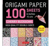 Origami Paper 100 Sheets Cherry Blossoms 6" (15 cm): Tuttle Origami Paper: Double-sided Origami Sheets Printed With 12 Different Patterns - Instructions for 5 Projects Included