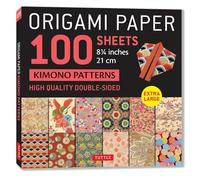 Origami Paper 100 sheets Japanese Kimono 8 1/4" (21 cm): Extra Large Double-Sided Origami Sheets Printed with 12 Different Patterns (Instructions for 5 Projects Included)