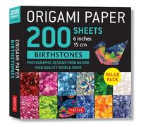 Origami Paper 200 sheets Birthstones 6" (15 cm): Photographic Designs from Nature: High-Quality Double Sided Origami Sheets Printed with 12 ... ... (Instructions for 6 Projects Included)