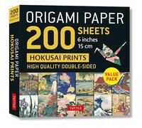Origami Paper 200 sheets Hokusai Prints 6" (15 cm): Tuttle Origami Paper: Double-Sided Origami Sheets Printed with 12 Different Designs (Instructions for 5 Projects Included)