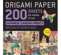 Origami Paper 200 sheets Japanese Garden Prints 8 1/4" 21cm : Double Sided Origami Sheets With 12 Different Prints (Instructions for 6 Projects Included)