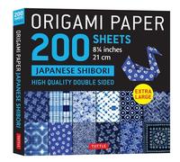 Origami Paper 200 sheets Japanese Shibori 8 1/4" (21 cm): Extra Large Tuttle Origami Paper: High-Quality Double Sided Origami Sheets Printed with ... ... & Instructions for 6 Projects Included)