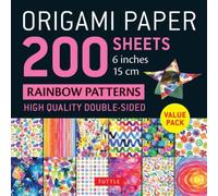 Origami Paper 200 sheets Rainbow Patterns 6" (15 cm)