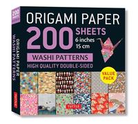 Origami Paper 200 sheets Washi Patterns 6" (15 cm): Tuttle Origami Paper: High-Quality Double Sided Origami Sheets Printed with 12 Different Designs ... (Instructions for 6 Projects Included)