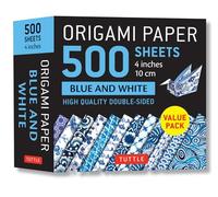 Origami Paper 500 sheets Blue and White 4" (10cm): Tuttle Origami Paper: High Quality Double-Sided Origami Sheets Printed with 12 Different Designs