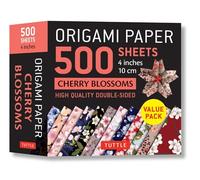 Origami Paper 500 sheets Cherry Blossoms 4" (10 cm): Tuttle Origami Paper: High-Quality Double-Sided Origami Sheets Printed with 12 Different ... with ... with 12 Different Illustrated Patterns