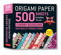 Origami Paper 500 sheets Cherry Blossoms 6 inch (15 cm): Tuttle Origami Paper: High-Quality Double-Sided Origami Sheets Printed with 12 Different Patterns (Instructions for 6 Projects Included)