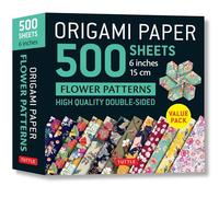 Origami Paper 500 sheets Flower Patterns 6" (15 cm): Tuttle Origami Paper: Double-Sided Origami Sheets Printed with 12 Different Patterns (Instructions for 6 Projects Included)