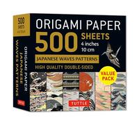Origami Paper 500 sheets Japanese Waves Patterns 4" (10 cm)