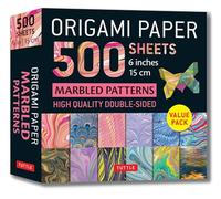 Origami Paper 500 sheets Marbled Patterns 6" (15 cm): Tuttle Origami Paper: High-Quality Double-Sided Origami Sheets Printed with 12 Different Designs ... (Instructions for 6 Projects Included)