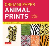 Origami Paper - Animal Prints - 8 1/4" - 49 Sheets: Tuttle Origami Paper: Large Origami Sheets Printed with 6 Different Patterns: Instructions for 6 Projects Included