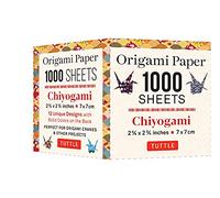 Origami Paper Chiyogami 1,000 sheets 2 3/4 in (7 cm): Tuttle Origami Paper: High-Quality Double-Sided Origami Sheets Printed with 12 Designs ... (Instructions for Origami Crane Included)