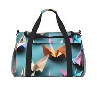 Origami Paper Crane Print Ample Space Travel Duffle Bag Carry On Tote 19.7x13x10.2 in Stylish Tote for Gym