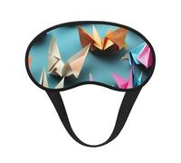 Origami Paper Crane Print Comfort Eye Mask for Sleeping Light Blocking Nap for Travel Yoga Camping Night Rest