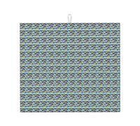 Origami Paper Crane Print Dish Drying Mat for Kitchen Absorbent Countertop Accessory Pad Foldable Reusable