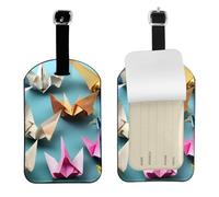 Origami Paper Crane Print Elegant Tag Stylish tag Luggage Tag 4.3 x 2.76 Inch for Suitcases Travel Bags