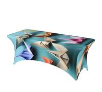origami paper crane Print Professional stylish Rectangular Table Cover Clean Tablecloth Easy Installation