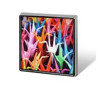 Origami Paper Cranes Button Pin Classic Cute Heart Shape Brooch Exquisite Fashionable Badge Elegant Lapel Pin Personalized Pins Button for Clothing Backpack Hat Jackets Decorate