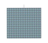 Origami Paper Cranes Print Dish Drying Mat for Kitchen Absorbent Countertop Accessory Pad Foldable Reusable