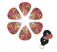 Origami Paper Cranes Print Guitar Picks 6 Pack Guitar Plectrums with Pick Holders Bass Picks For Acoustic Guitar Bass Electric Ukulele Includes 0.46mm, 0.71mm, 0.96mm