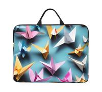 Origami Paper Cranes Print Lightweight Laptop Case Sleeve for Office Travel Daily Notebook Protector Bag