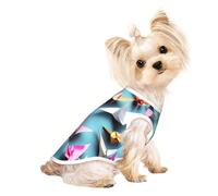 Origami Paper Cranes Print Pet T-Shirt, Sleeveless Pullover Vest For Small Puppy Kitten Indoor Outdoor Wear