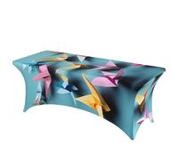 Origami Paper Cranes Print Professional stylish Rectangular Table Cover Clean Tablecloth Easy Installation