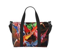 Origami Paper Cranes Print Travel Duffel Bag, Lightweight Water-Resistant Weekender Spacious Gym & Travel Bag for Men, Women & Teens