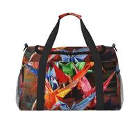 Origami Paper Cranes Printed Travel Duffle Bag for Men Women Weekender Travel Organizer Bag for Sport, Outdoors, Gym & Fishing