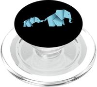 Origami Paper Folding Cute Elephant Blue Elephant Baby PopSockets PopGrip for MagSafe