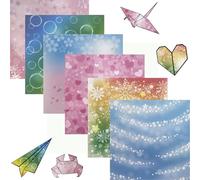 Origami Paper Folding Paper Folding Sheets - 100 Sheets Square Different Patterns Paper Colourful Designs Assorted Craft Paper 15 x 15 cm Double-Sided Origami for DIY Arts and Crafts Projects