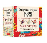 Origami Paper Japanese Washi 1,000 sheets 4" (10 cm): Tuttle Origami Paper: High-Quality Double-Sided Origami Sheets Printed with 12 Different Designs ... (Instructions for Origami Crane Included)
