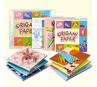 Origami Paper Kit, 135 Sheets DIY Origami Kit Double Sided Origamis Paper Set with Guiding Book Kids Papers Crafts 3D Cartoon Shaped Origamis Art and Craft Handmade Desk Decoration Ideal Gift for Kids