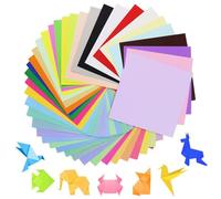 Origami Paper Kit, 6x6 Inch 20 Colors 100 Sheets, Colored for Crafts & Art, Construction Paper Assorted Colors, Easy & Intricate Folding (Double Sided)