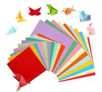 Origami Paper Pack of 200 Double Sided Sheets in 10 Sharp Colour, Double Sided Colour Origami Kit for Crafts & Art Colours Card Paper Decoration Handcrafts Paper for DIY Crafts