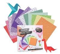 Origami Paper Pad with 180 Sheets & Folding Instructions | Patterned Origami Square Paper Set with 18 Designs & Easy Folding Guide