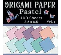 Origami Paper-Pastel: Pastel colored crafting paper 8.5 x 8.5 inches-Volume 1