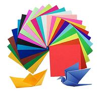 Origami Paper Set - 200 Double Sided Origami Squares in 20 Vivid Colors - 6 Inch Easy Fold Papers for Arts & Crafts