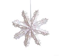 Origami Paper Star Holiday Decorations For Christmas, Hanging Ornaments With Delicate Patterns And Suspension Cords For Easy Placement(30cm white red)