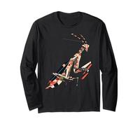 Origami Praying Mantis Japanese Cherry Blossoms T Japan Long Sleeve T-Shirt