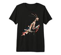 Origami Praying Mantis Japanese Cherry Blossoms T Japan Premium T-Shirt