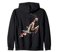 Origami Praying Mantis Japanese Cherry Blossoms T Japan Zip Hoodie