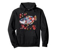Origami Puffer Fish Fugu Japanese Cherry Blossoms T Japan Pullover Hoodie