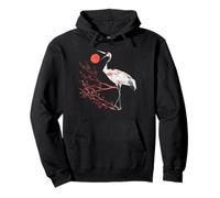 Origami red-crowned crane Japanese cherry blossoms T crane Pullover Hoodie