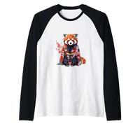 Origami Red Panda Kawaii Kimono Little Pandas Cat Bears Raglan Baseball Tee